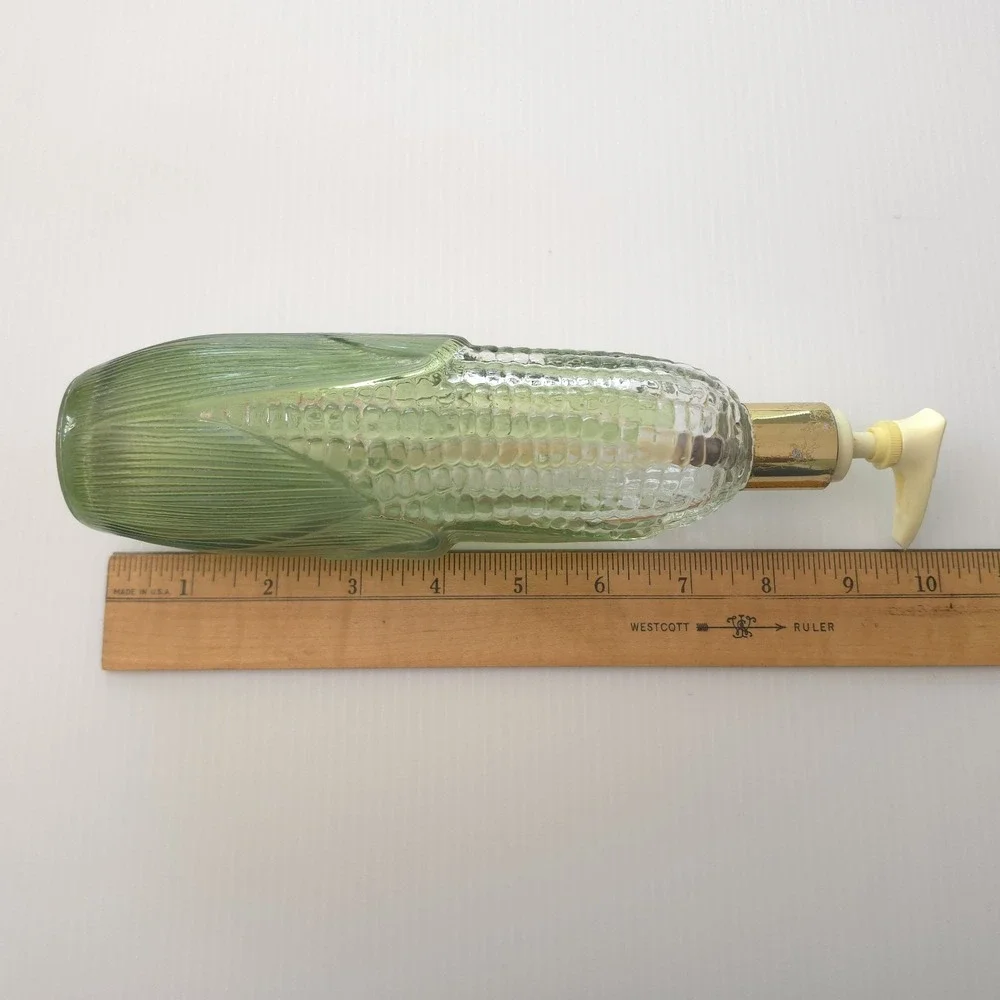Vintage Avon Golden Harvest Corn on the Cob Soap or Lotion Glass Bottle
